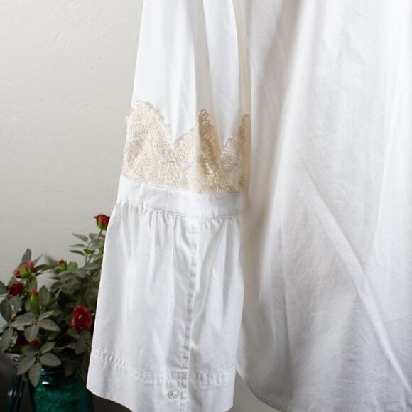 Laundry by Shelli Segal Embroidered & Lace Top, Size Large - Picture 3 of 7